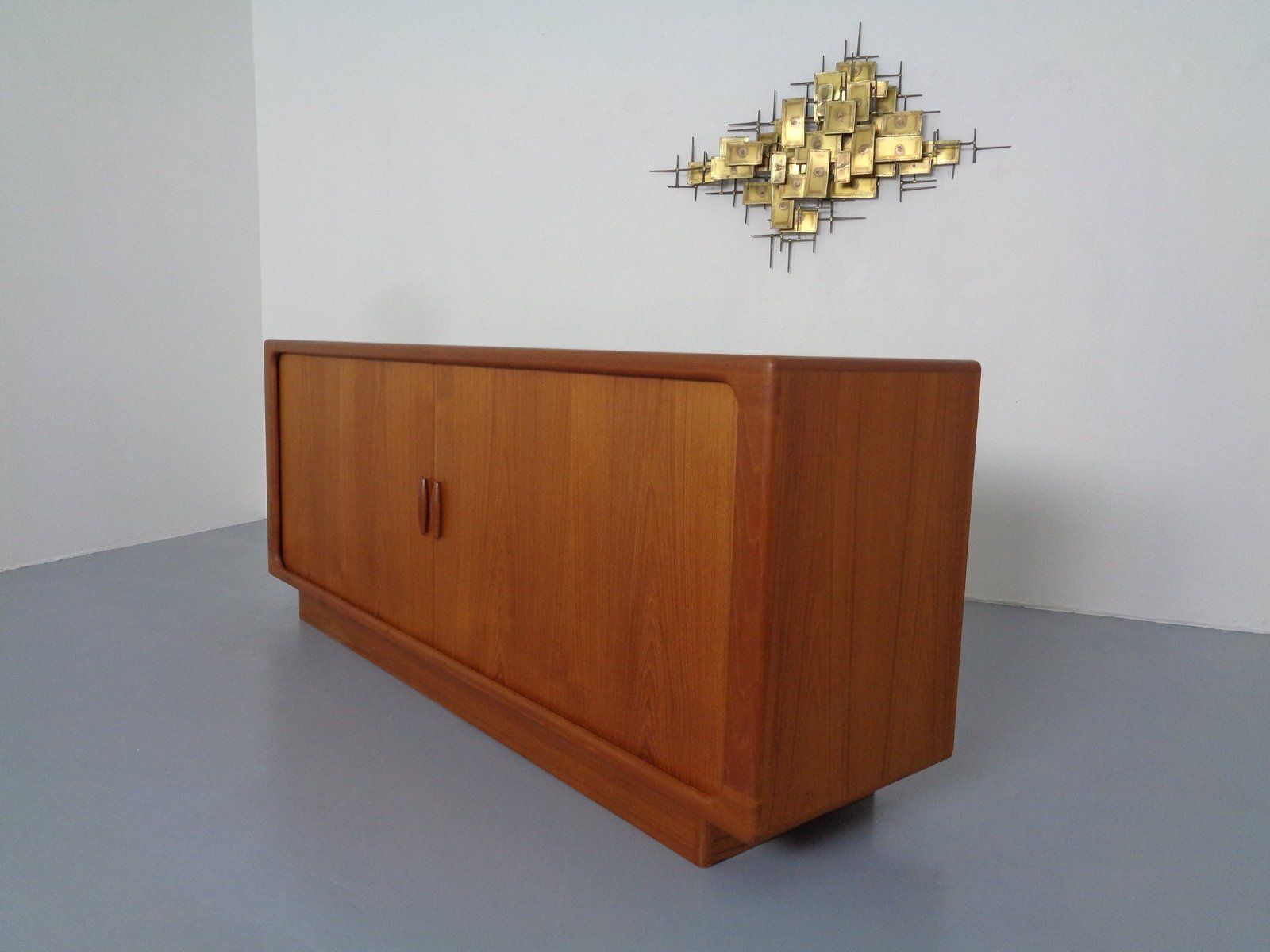 Large Teak Tambour Sideboard From Dyrlund, Denmark, 1970s photo 1952.0