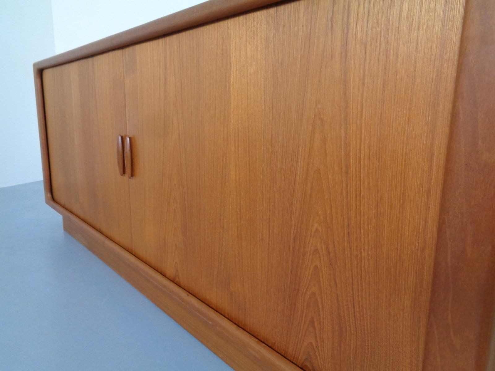 photo buy Large Teak Tambour Sideboard From Dyrlund, Denmark, 1970s