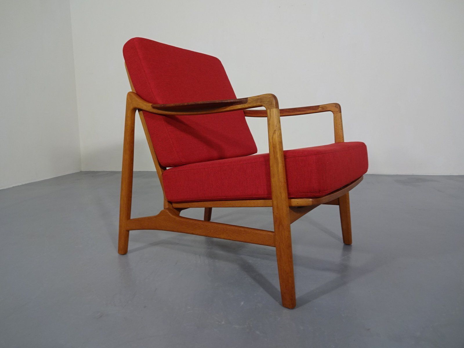 Teak & Oak Model 117 Chair By Tove & Edvard Kindt Larsen For France & Daverkosen, Denmark, 1950s photo for sale