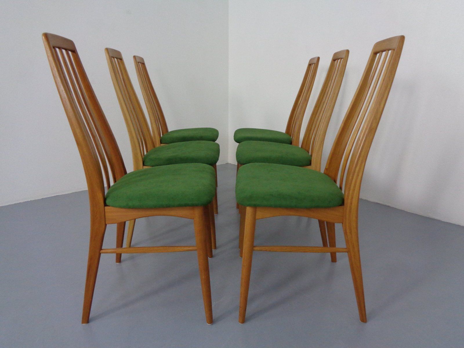 Eva Dining Chairs In Teak By Niels Koeefoed For Hornslet Møbelfabrik, Denmark, 1960s, Set Of 6 photo buy