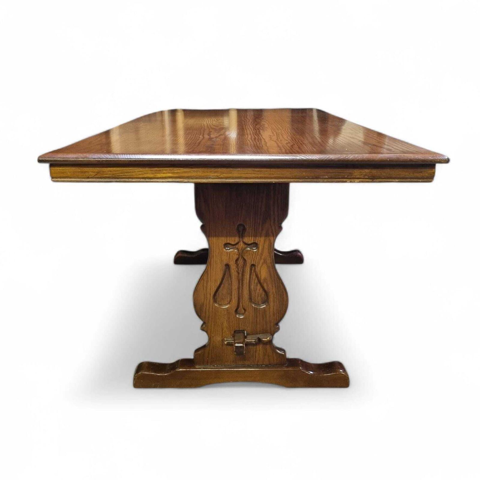 Vintage Old Charm Wood Brothers Large Refectory Style Dining Table / C1960 photo for sale