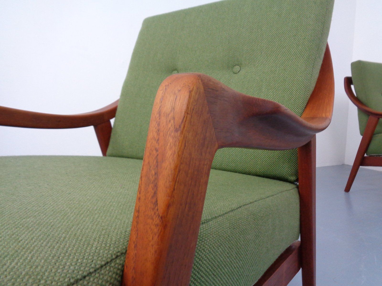 photo for sale Danish Filigree Teak Armchairs, 1960s, Set Of 2