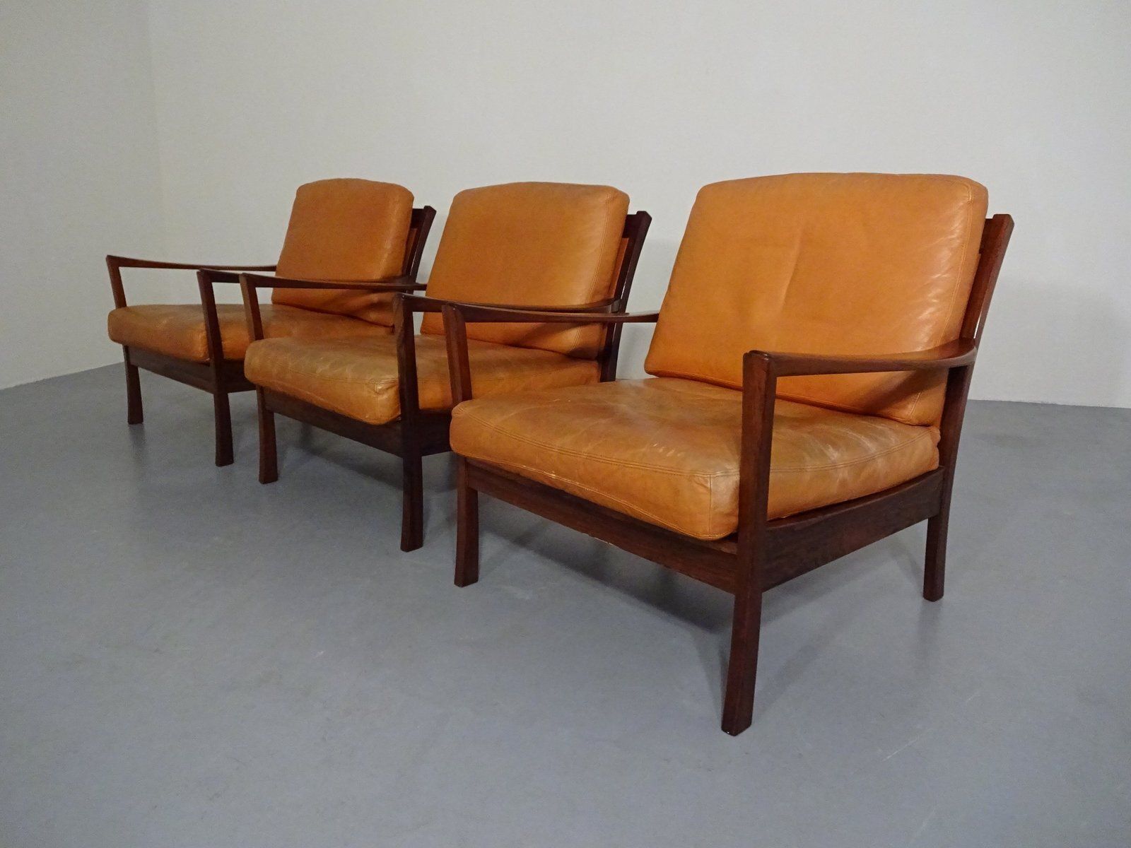 Rosewood And Leather Easy Chair, Denmark, 1960s photo furniture