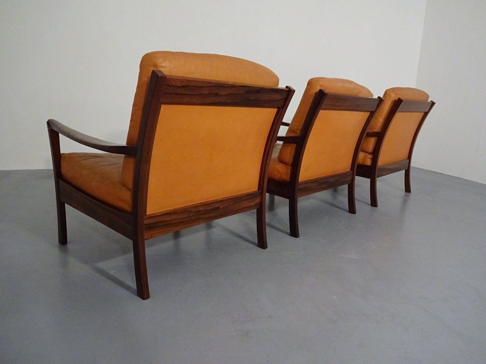 Rosewood And Leather Easy Chair, Denmark, 1960s photo vinterior
