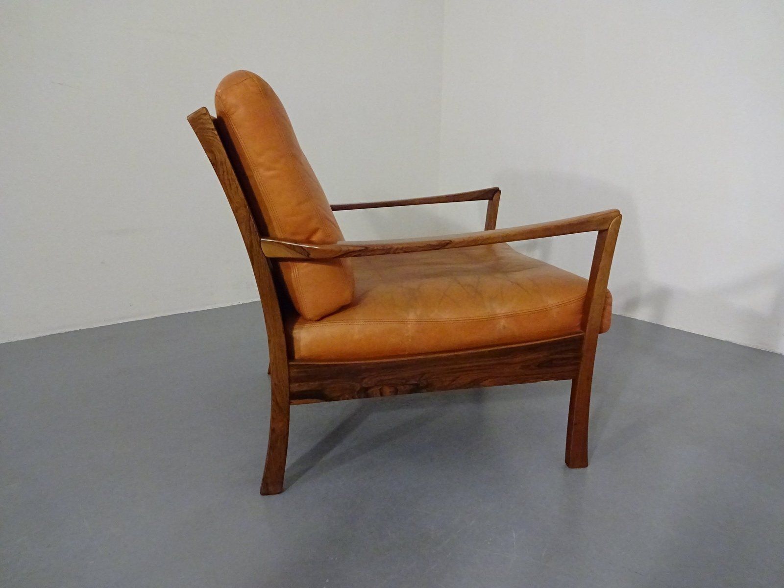 photo for sale Rosewood And Leather Easy Chair, Denmark, 1960s