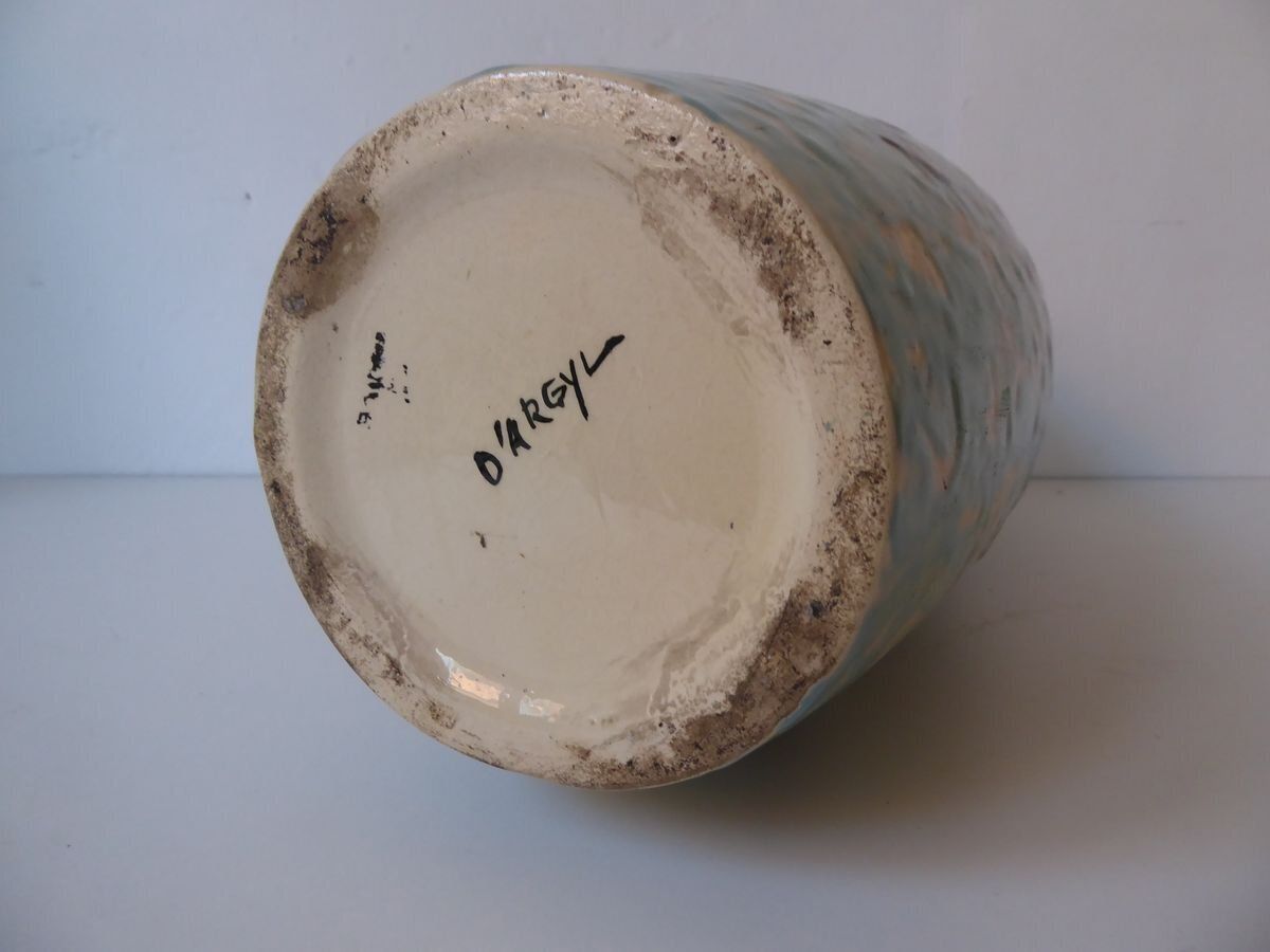 Large Art Deco French Ceramic Vase By Simone Larrie For D'argyll, 1930s photo for sale