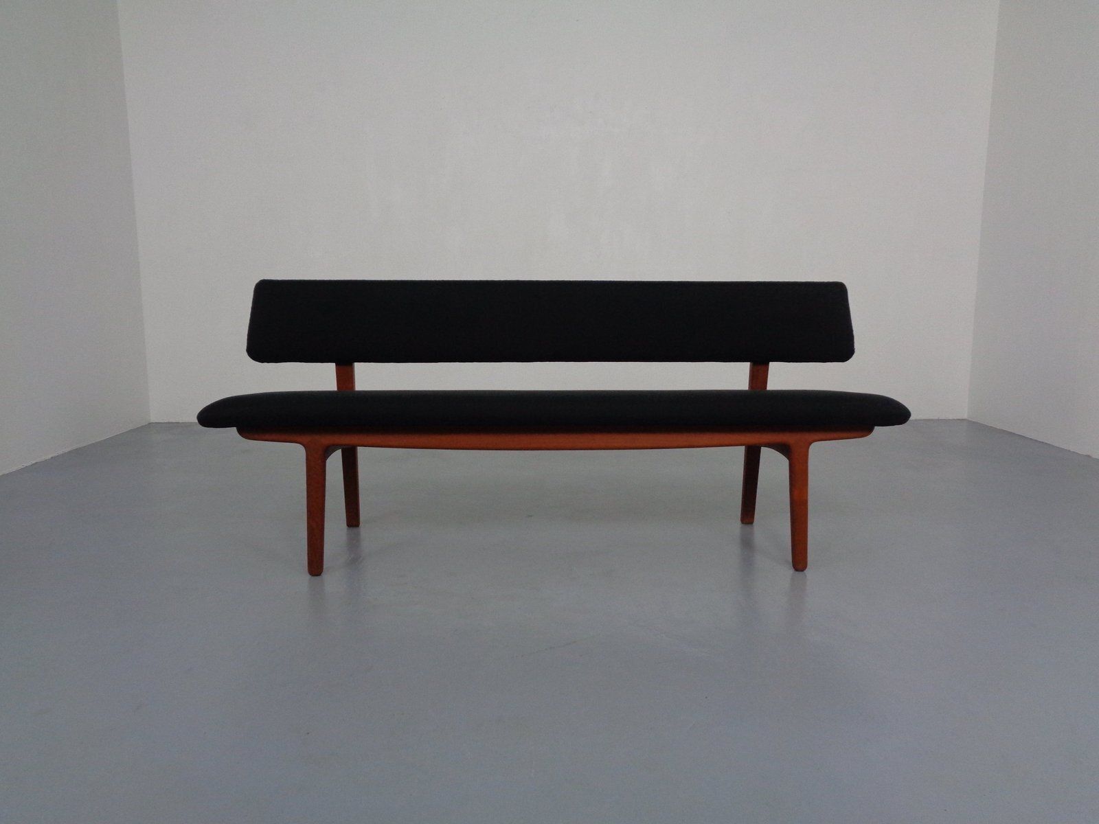 Large Teak Bench By Aksel Bender Madsen & Ejnar Larsen For Næstved Møbler, Denmark, 1950s