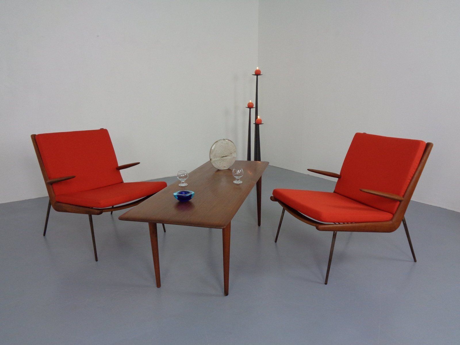 photo for sale Boomerang Lounge Chair By Peter Hvidt & Orla Mølgaard Nielsen For France & Daverkosen, Denmark, 1950s