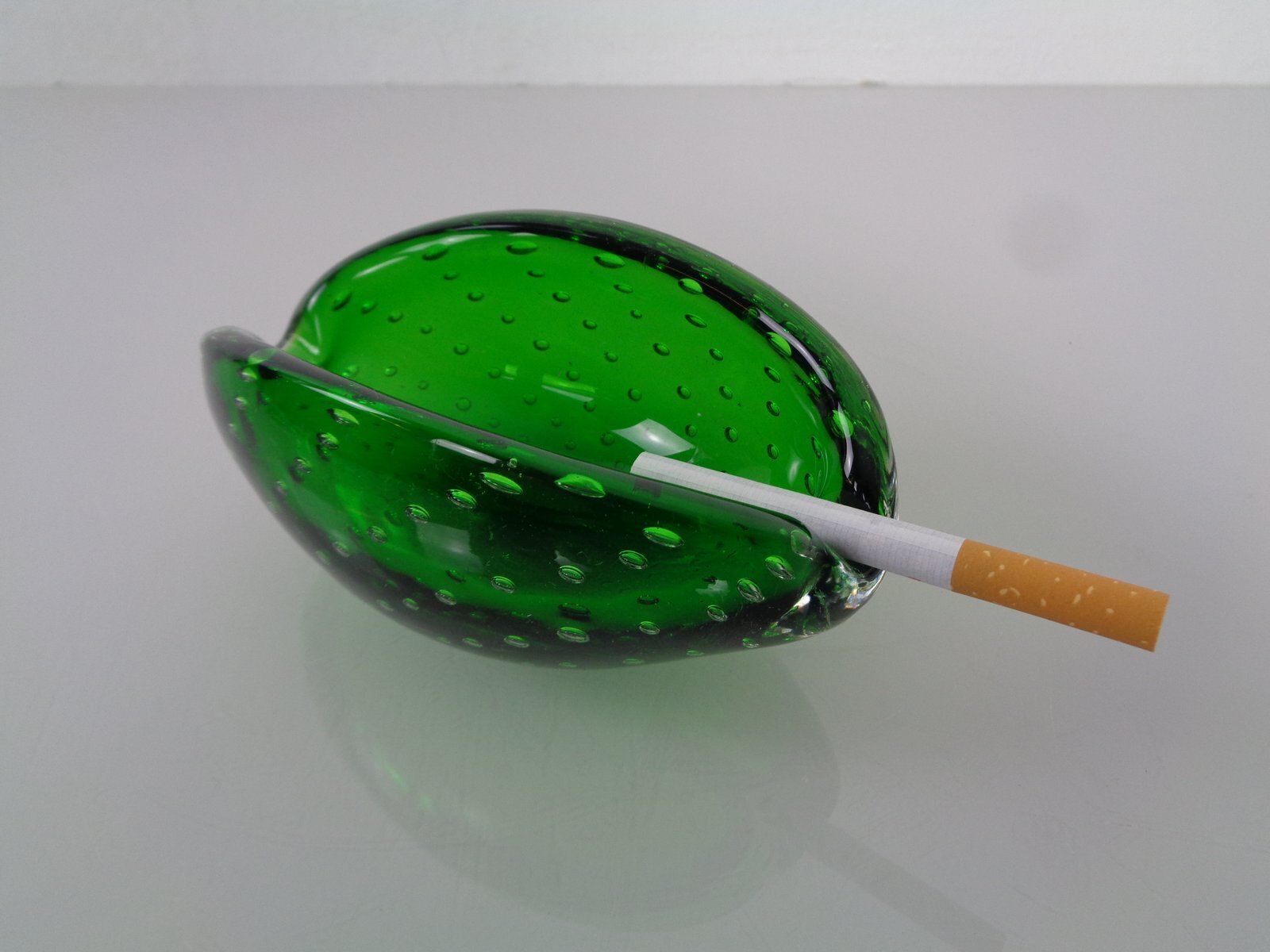 Green Sommerso Murano Glass Ashtray, Italy, 1960s photo furniture