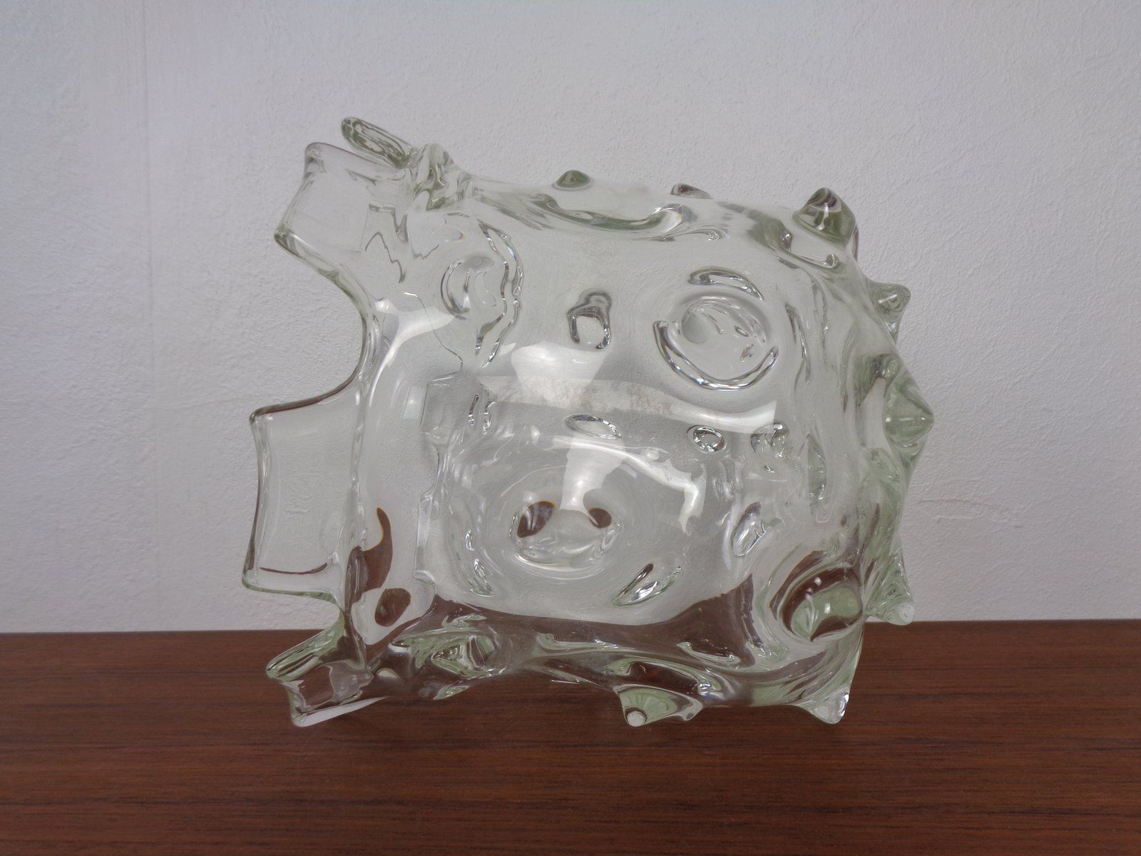 photo for sale Large Murano Mugnoni Series Glass Vase Attributed To Ercole Barovier, Italy, 1940s
