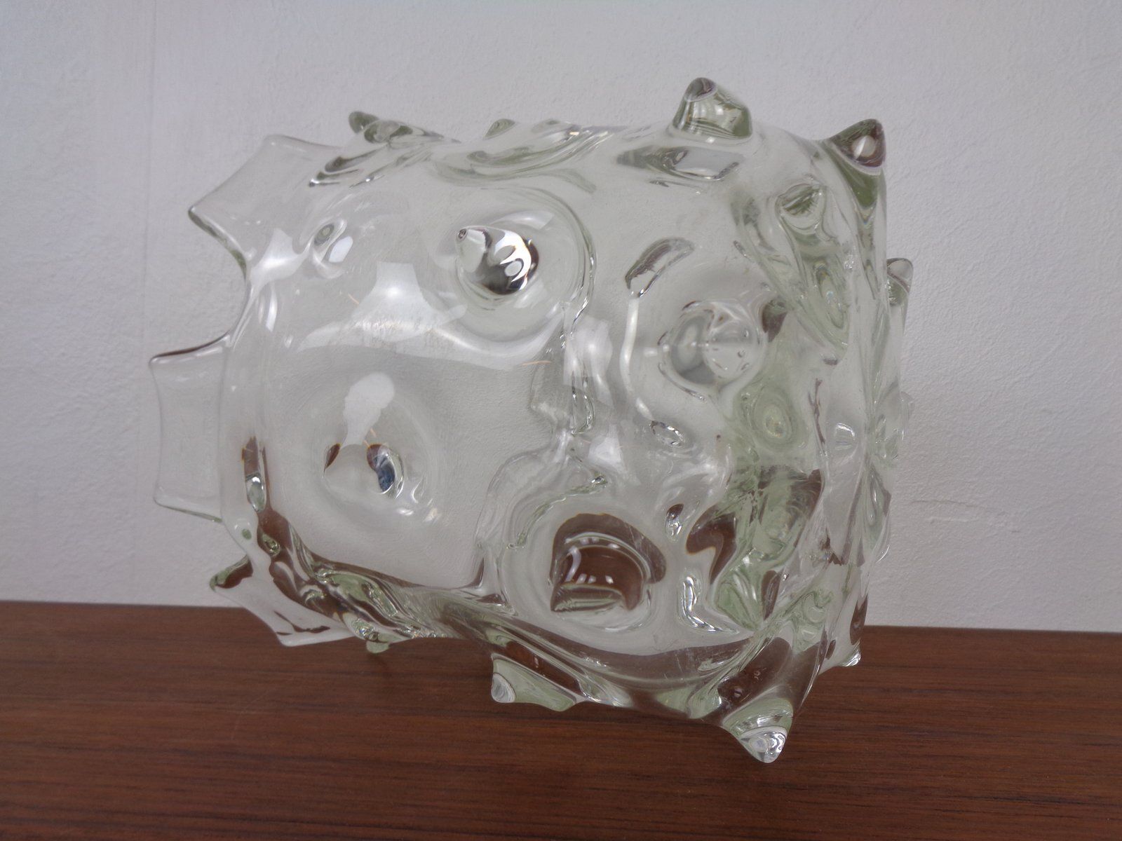 651.0 Large Murano Mugnoni Series Glass Vase Attributed To Ercole Barovier, Italy, 1940s photo