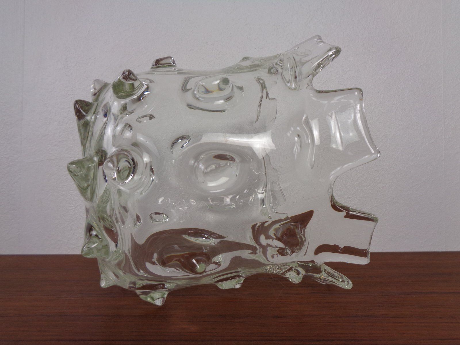 photo vinterior Large Murano Mugnoni Series Glass Vase Attributed To Ercole Barovier, Italy, 1940s