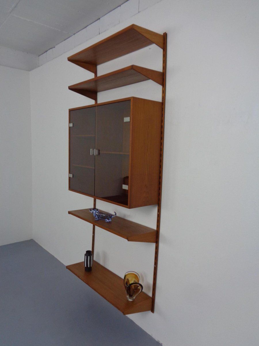 Teak Wall Unit By Kai Kristiansen For Feldballes Furniture Factory, Denmark, 1960s, Set Of 7 photo furniture