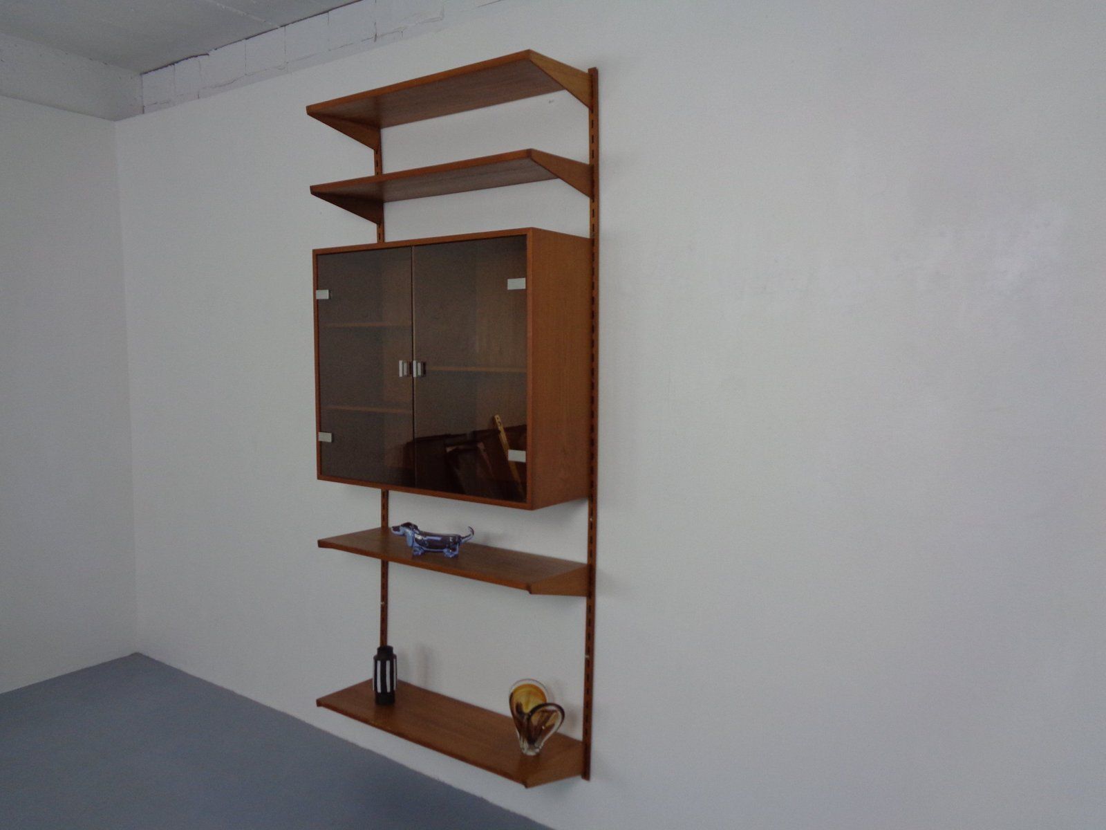 Teak Wall Unit By Kai Kristiansen For Feldballes Furniture Factory, Denmark, 1960s, Set Of 7 photo 1301.0
