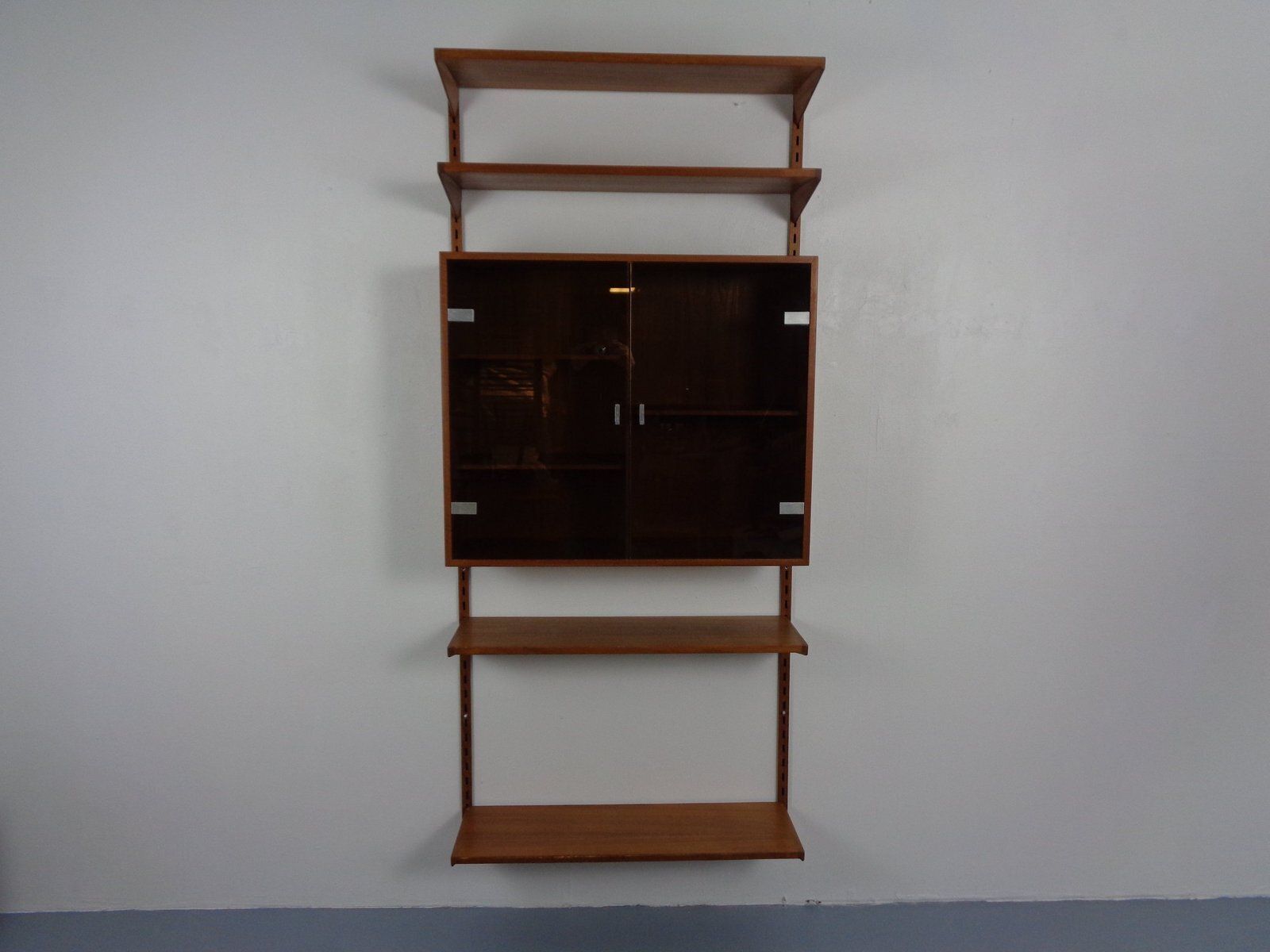 Teak Wall Unit By Kai Kristiansen For Feldballes Furniture Factory, Denmark, 1960s, Set Of 7 photo buy