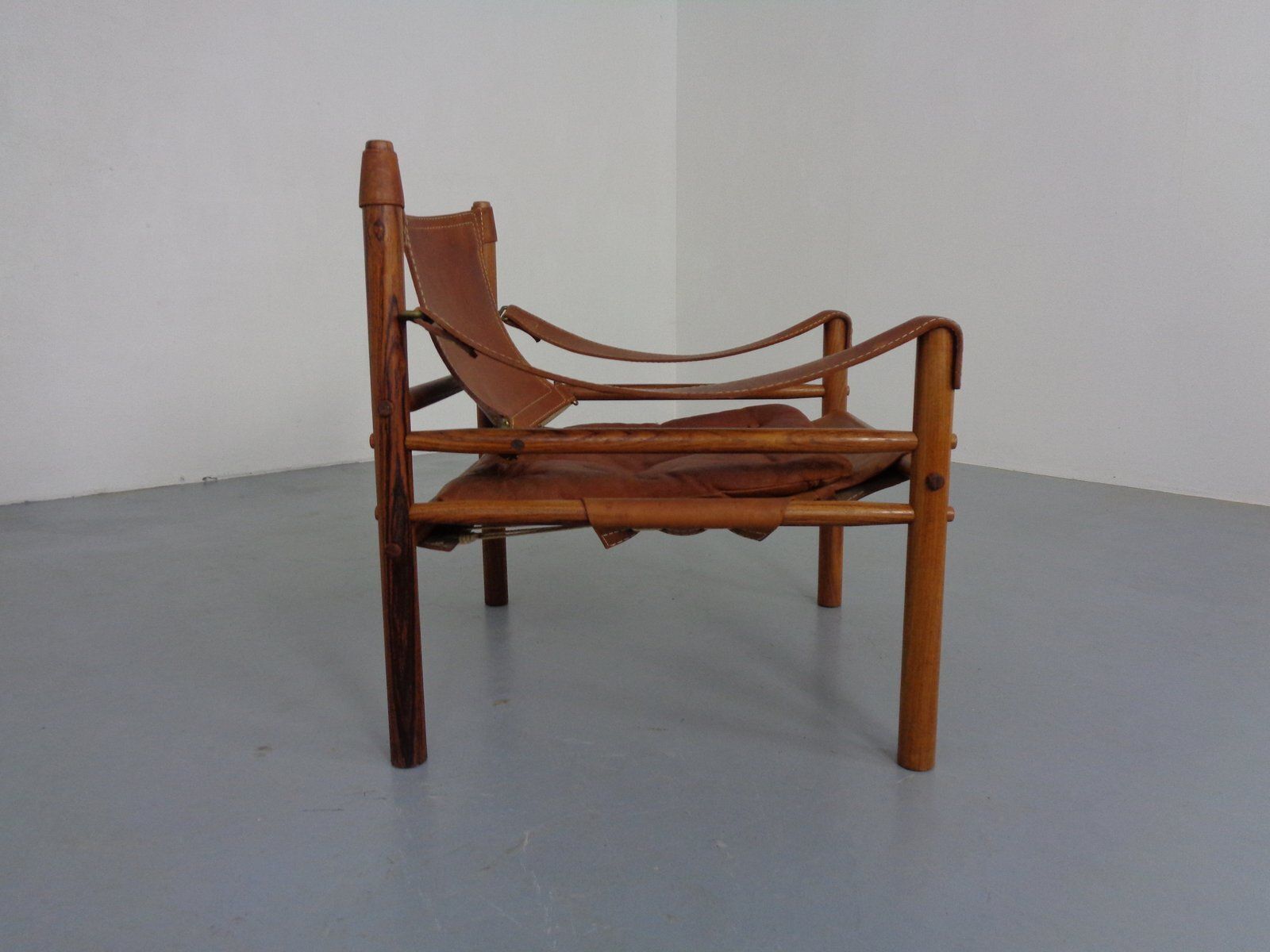 Sirocco Safari Chair In Rosewood And Leather By Arne Norell, Sweden, 1960s photo 2299.0