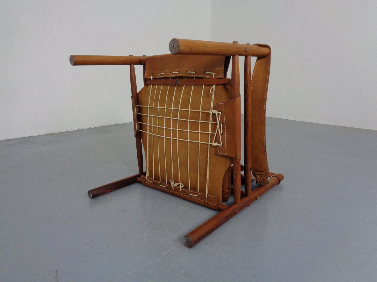 photo vintage Sirocco Safari Chair In Rosewood And Leather By Arne Norell, Sweden, 1960s