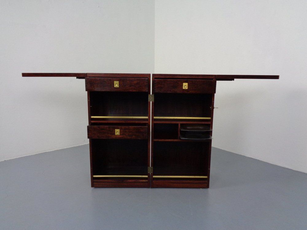 photo vinterior Danish Rosewood Captain's Bar By Reno Wahl Iversen For Dyrlund, 1960s
