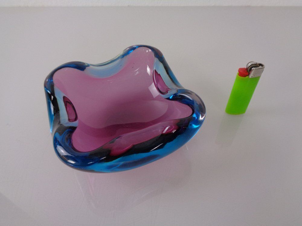 Sommerso Murano Glass Ashtray, Italy, 1960s photo Home Decor