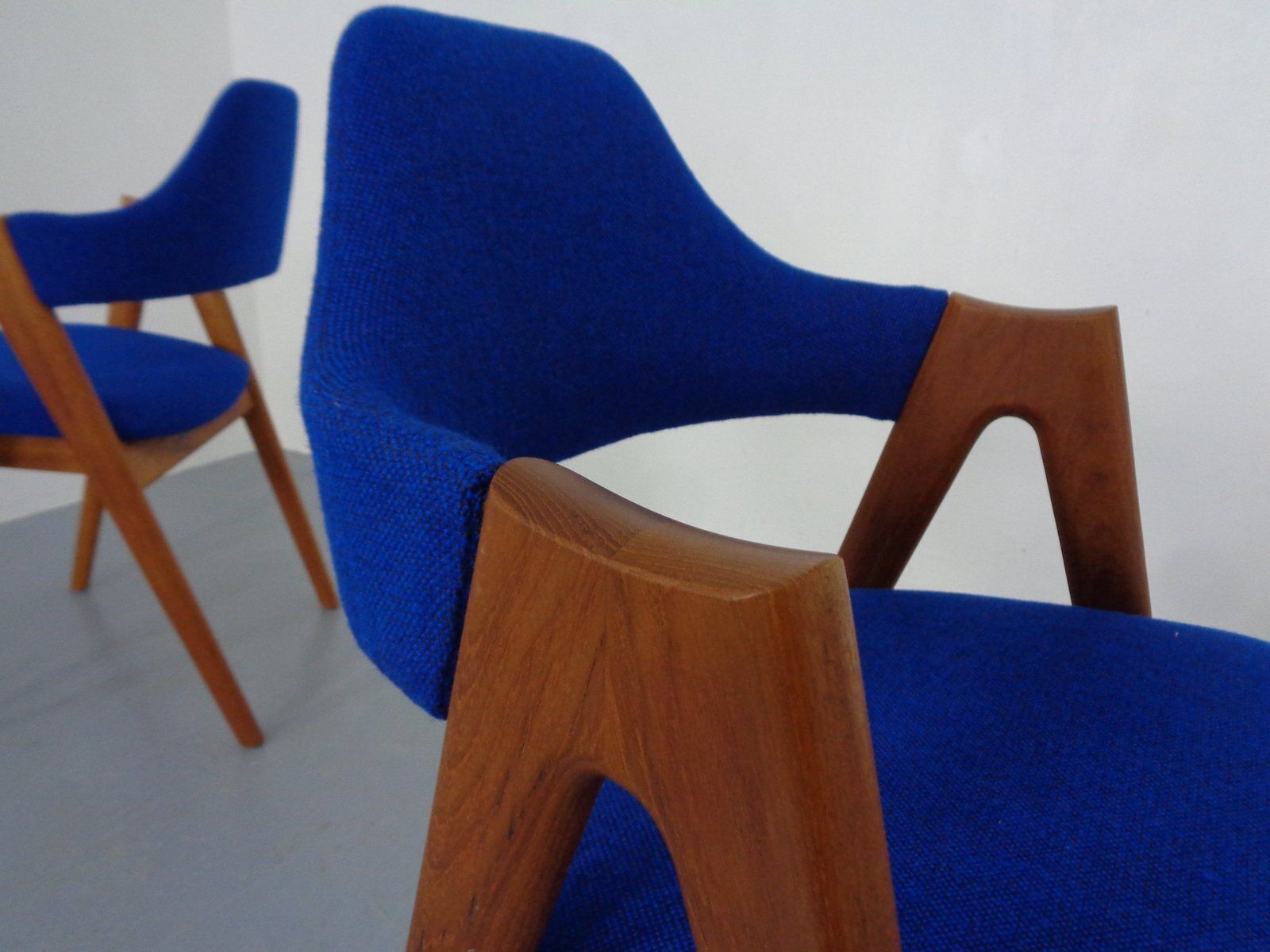 photo buy Set Of Compass Chairs In Teak And Kvadrat Hallingdal 65 By Kai Kristiansen For Schou Andersen, 1960s