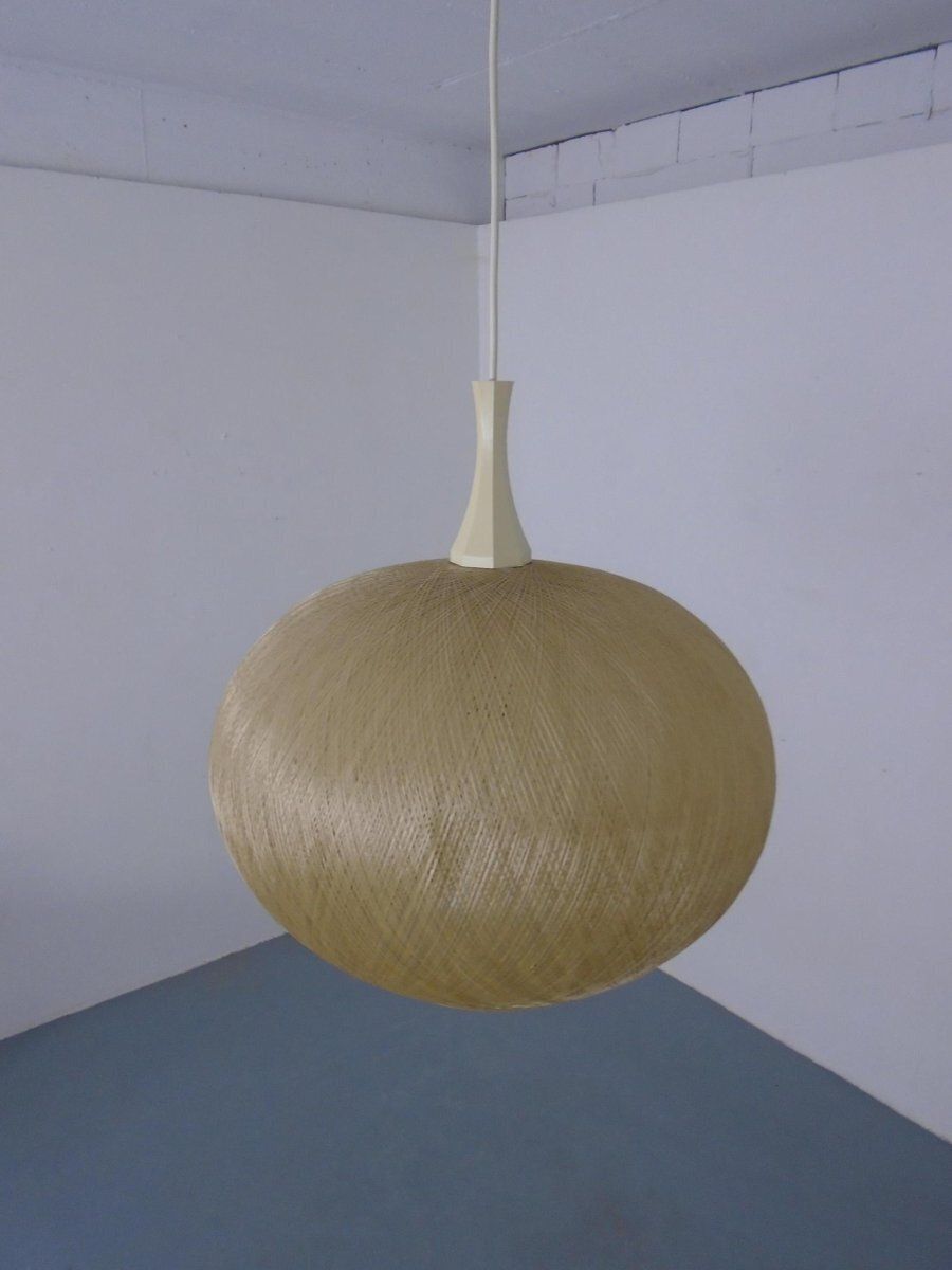 Spun Fiberglass Pendant Lamp, Germany, 1960s