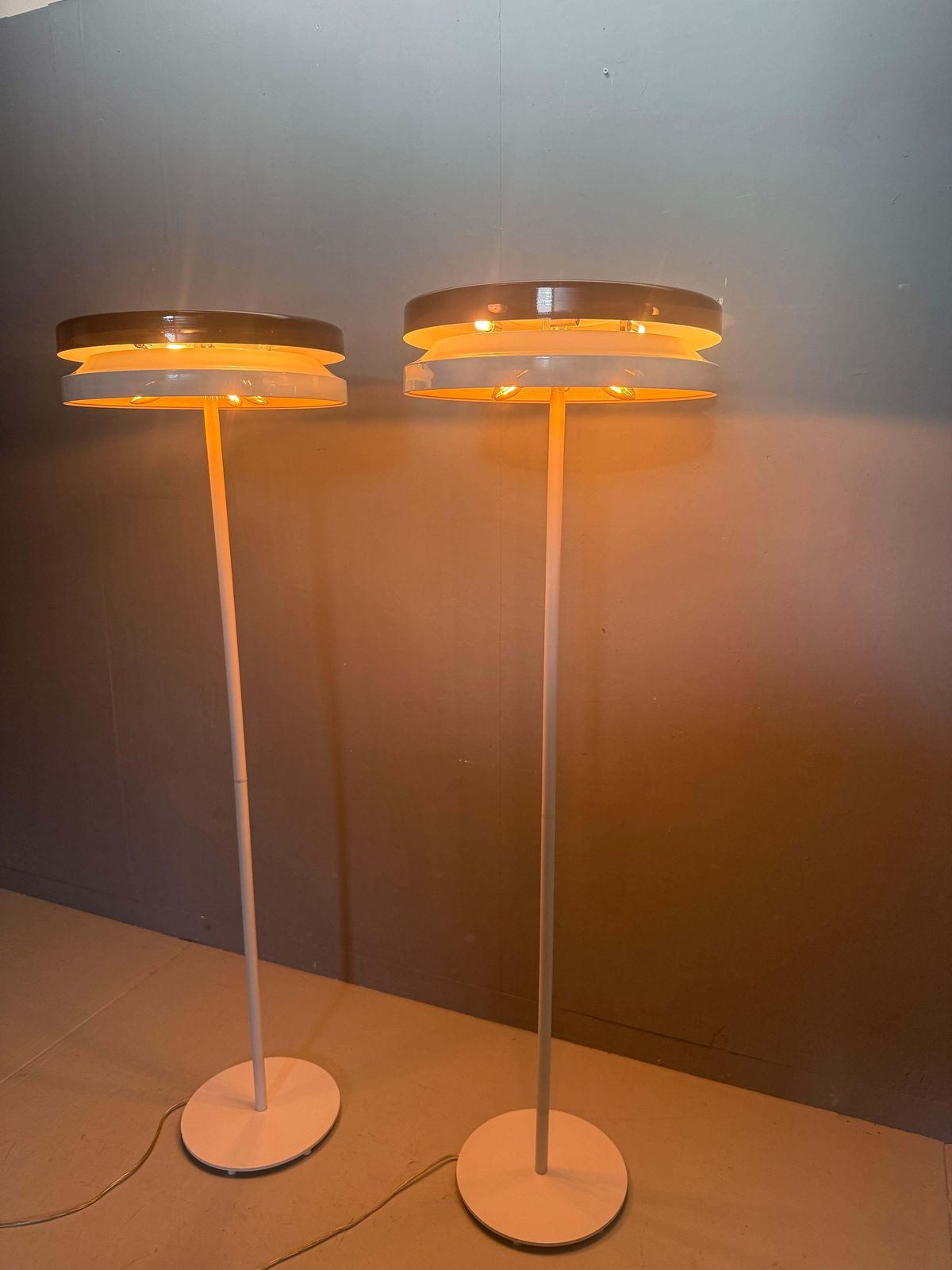 Xl Floor Lamps By French Designer Patrick Norquet For Kdnl Italy 2003  Set photo vintage