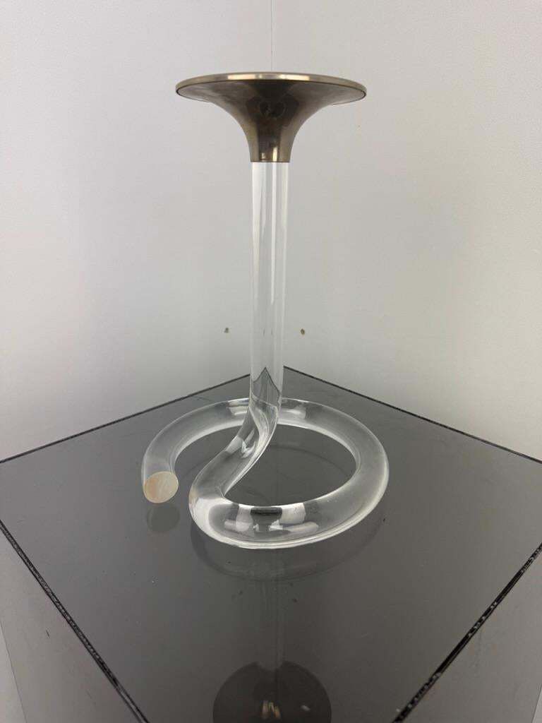 Dorothy Thorpe Style Lucite Candle Stick Mid Century  France photo vinterior