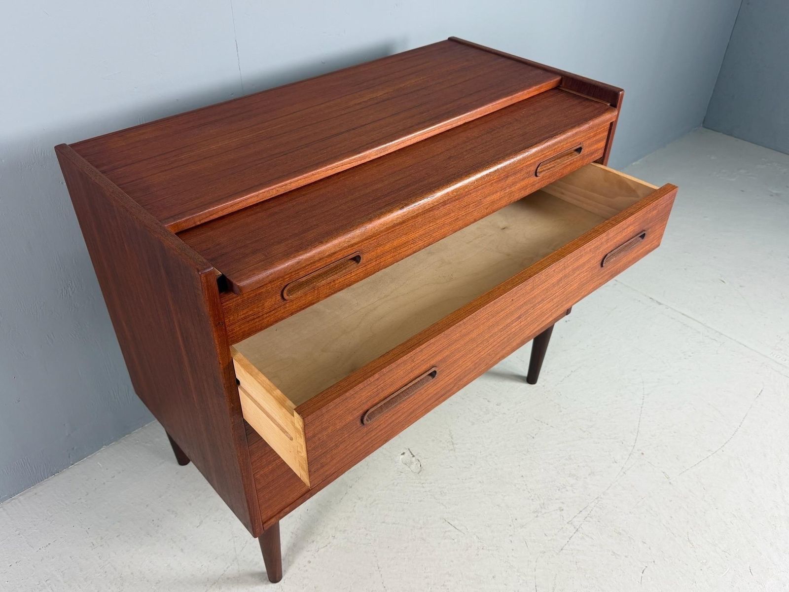 photo for sale Mid Century Modern Teak Desk /Vanity Table/ Cabinet, 1960's, Denmark