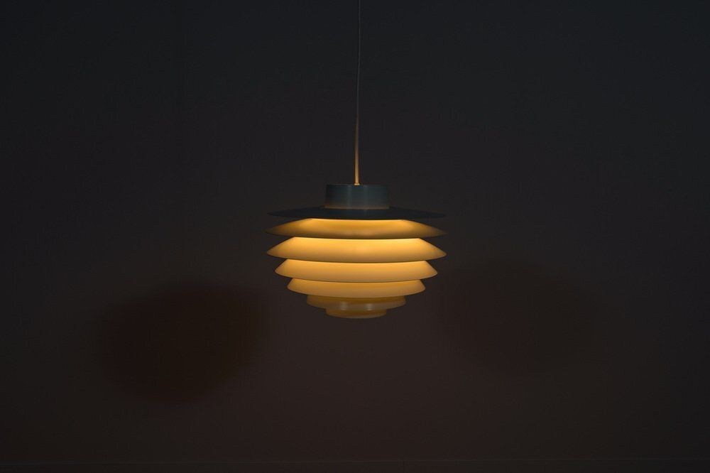 Mid Century Danish Verona Pendant Lamp By Svend Middelboe For Fog & Menup, 1970s photo Lighting