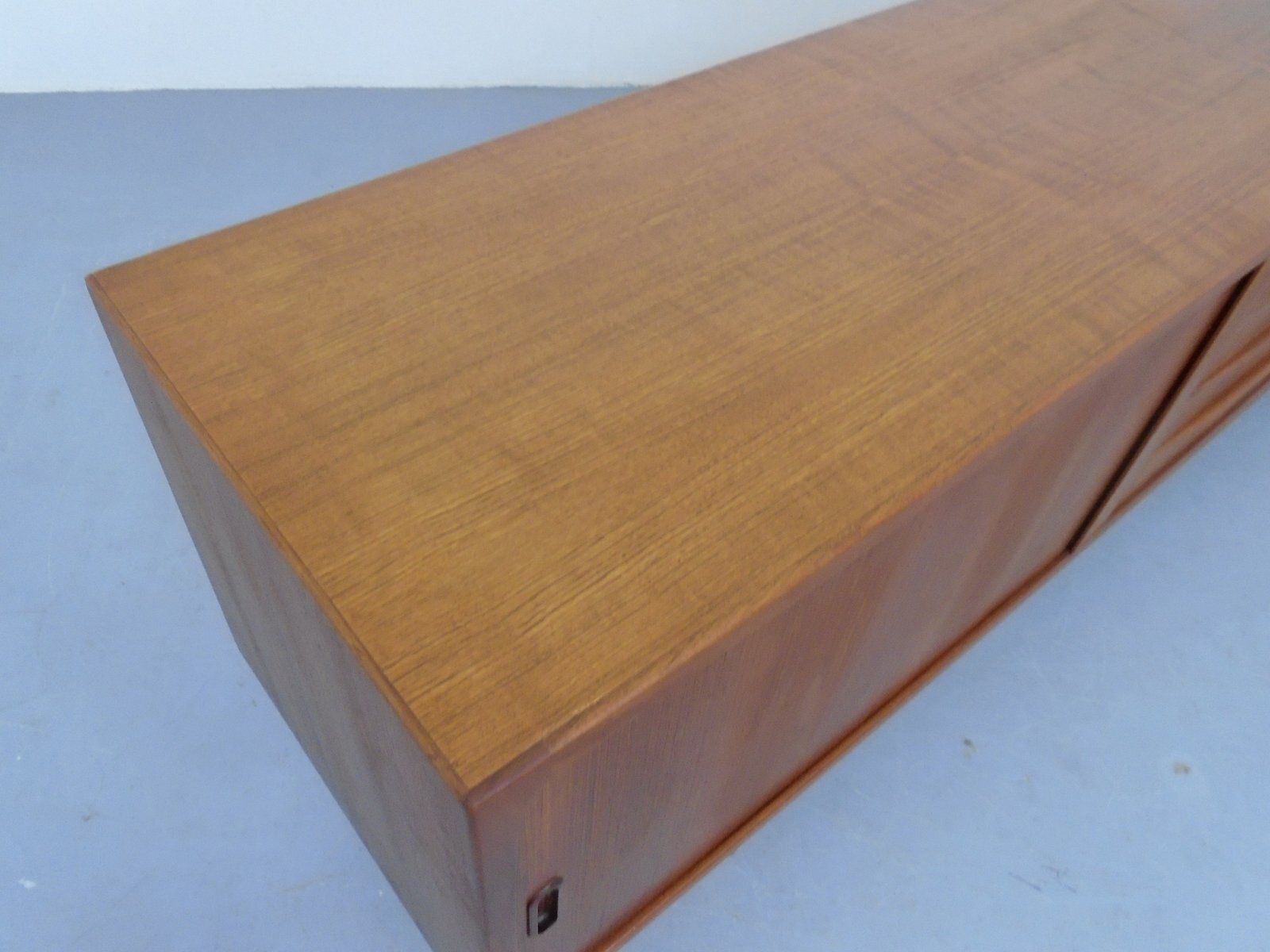 1952.0 Large Teak Sideboard With Sliding Doors, Denmark, 1950s photo