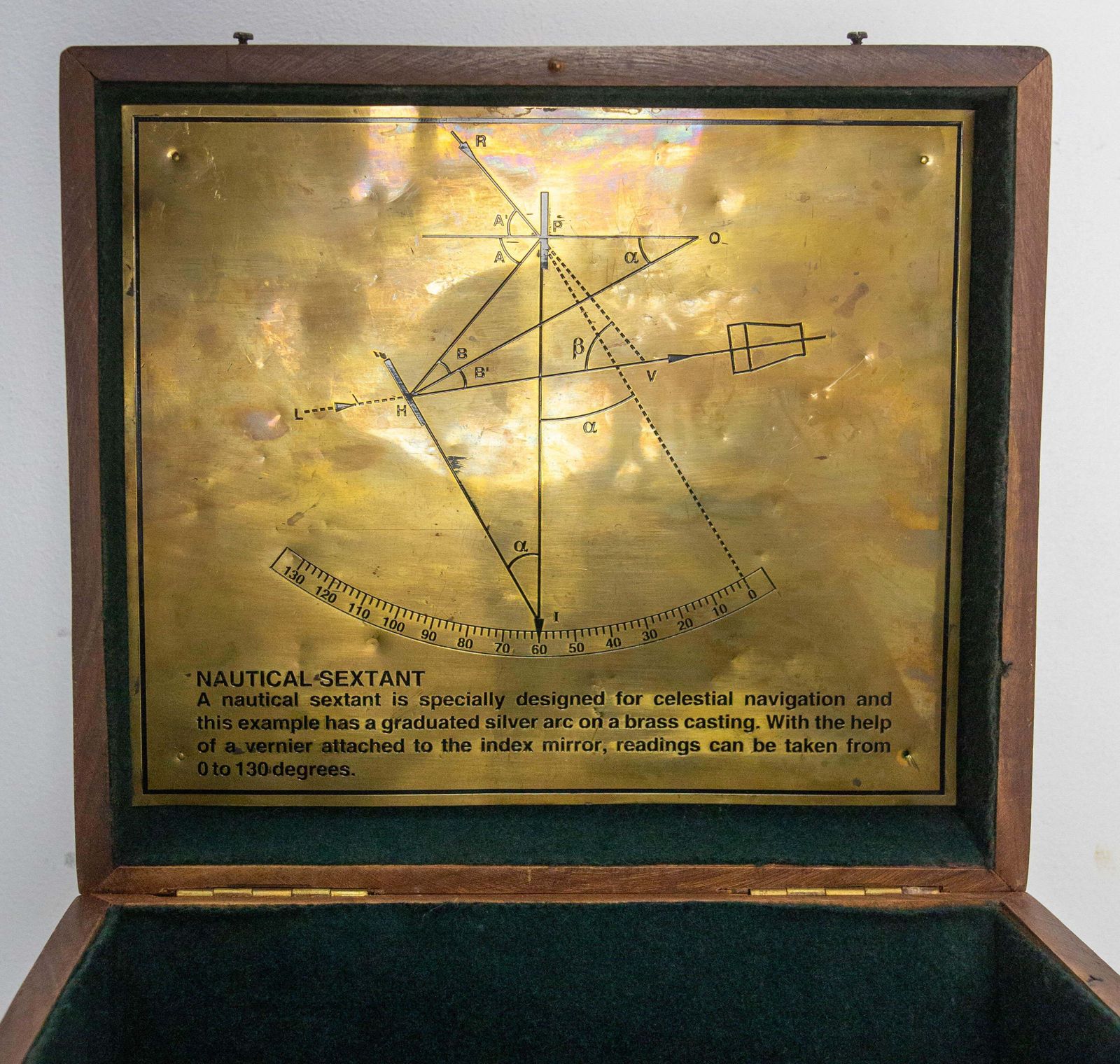 English Antique Brass Sextant Walnut Box With Spare Parts Henry Barrow, C 1880 photo Home Decor