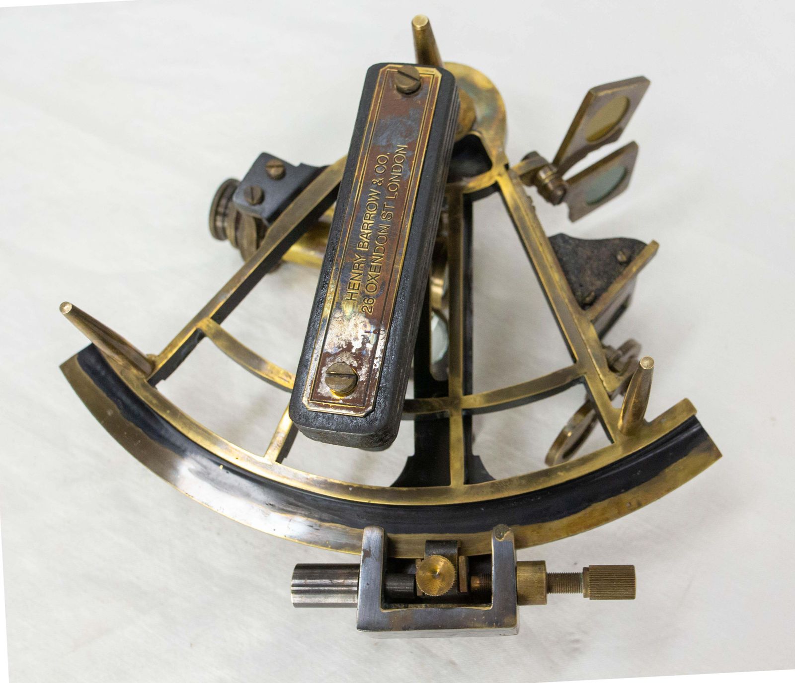 English Antique Brass Sextant Walnut Box With Spare Parts Henry Barrow, C 1880 photo buy