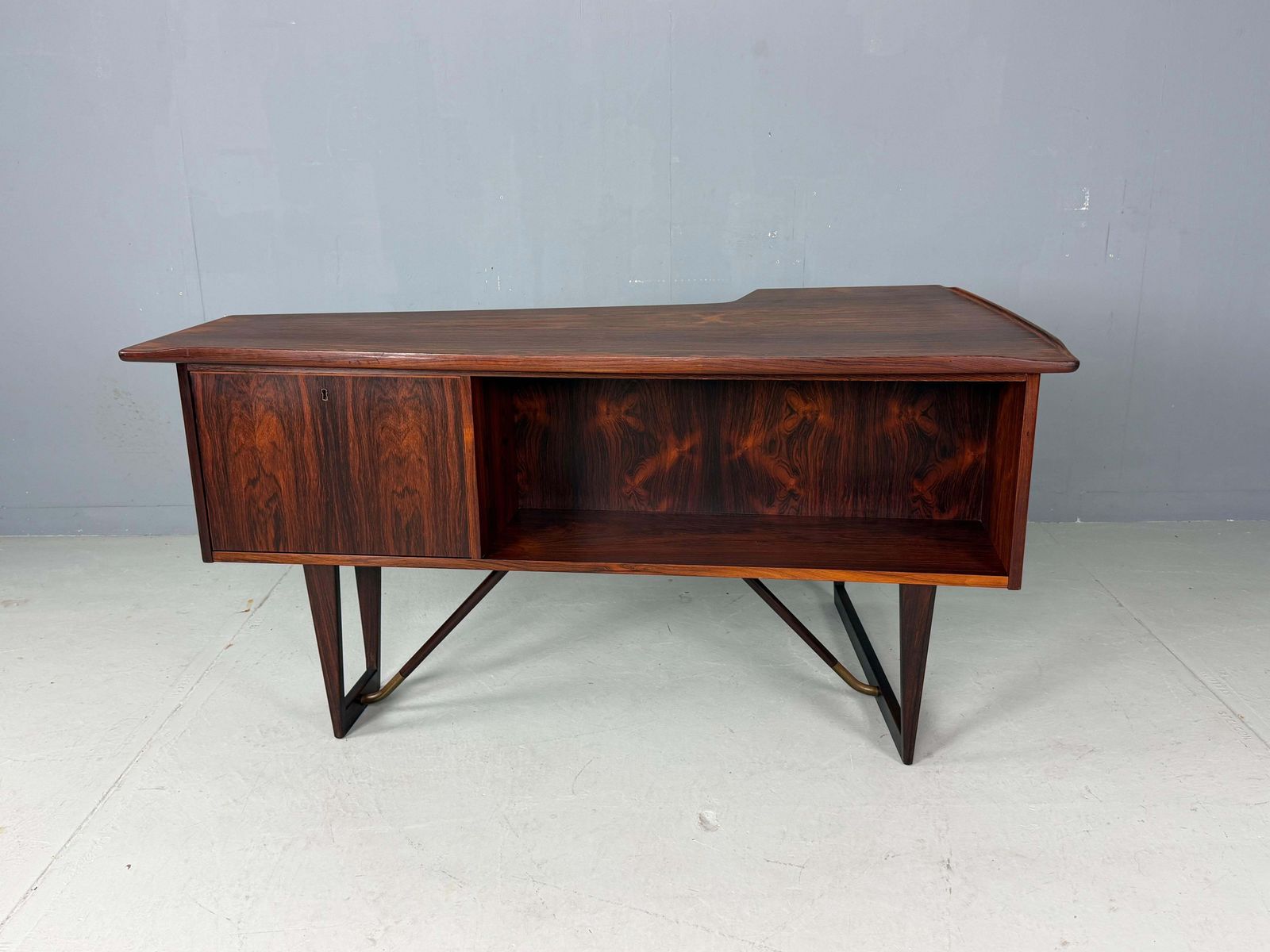 1960s Peter Løvig Nielsen 'Boomerang' Desk Hedensted Møbelfabrik photo vintage