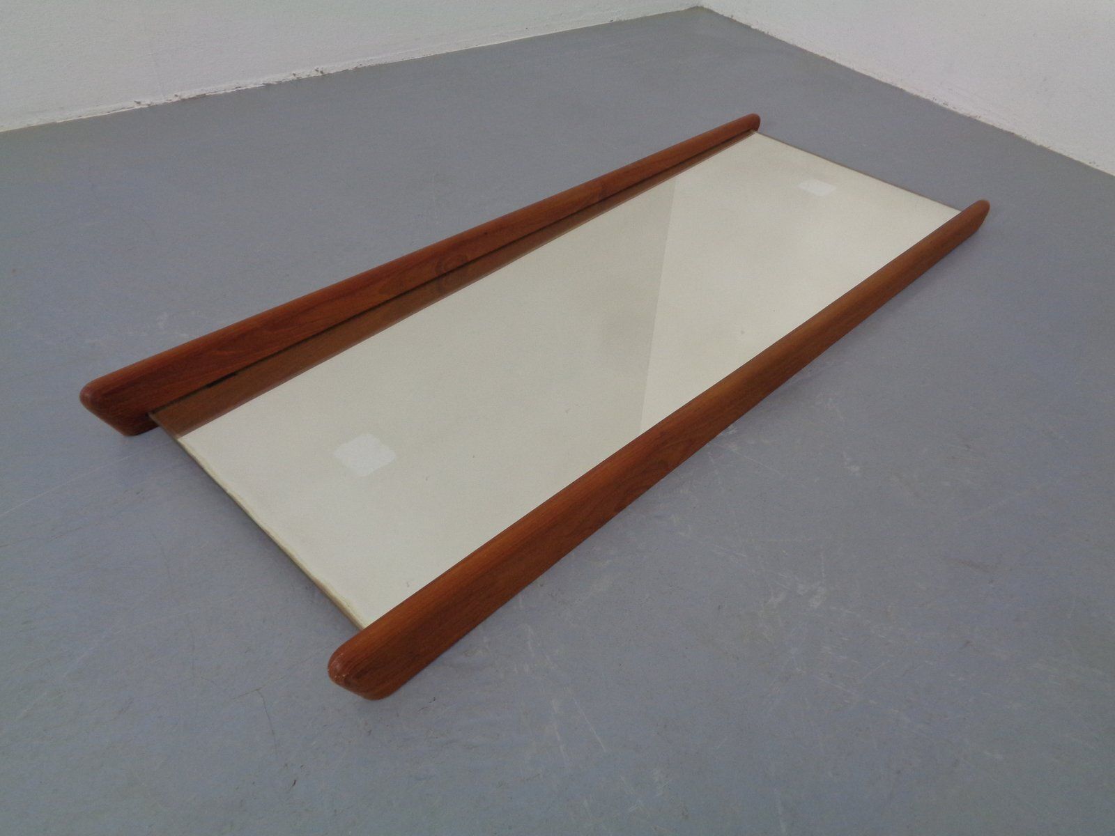 Large Teak Mirror By Uno & östen Kristiansson For Luxus, Sweden, 1960s photo vintage