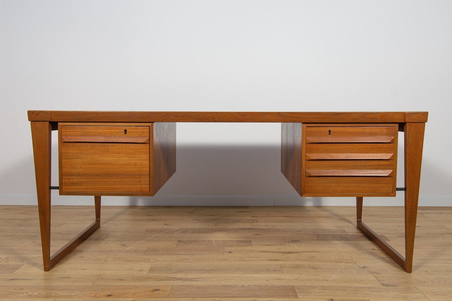 Model 70 Desk In Teak By Kai Kristiansen For Feldballes Møbelfabrik, 1960s photo furniture