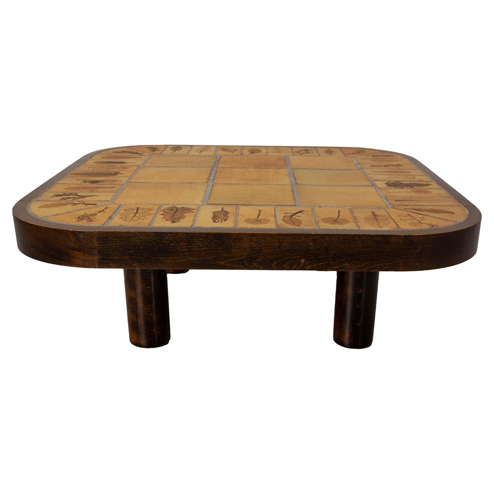 French Herbarium Coffee Table Vallauris Tiles In The Capron Style Circa 1970 photo furniture