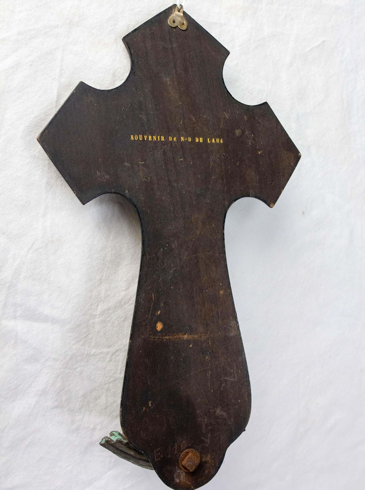 Antique Crucifix Holy Water Font French Napoleon III photo buy