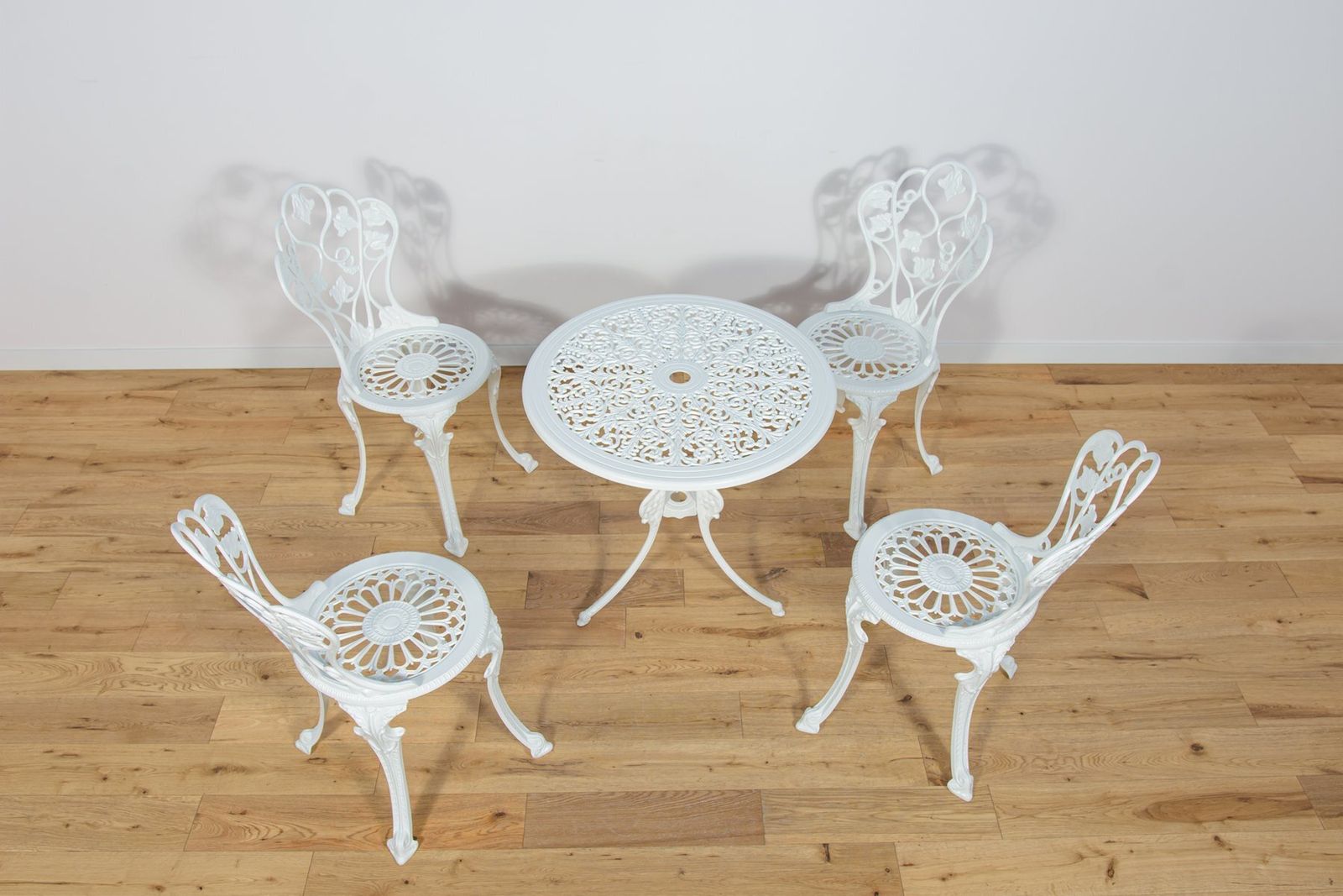 Art Nouveau Aluminum Garden Chairs, 1950s, Set Of 5 photo furniture