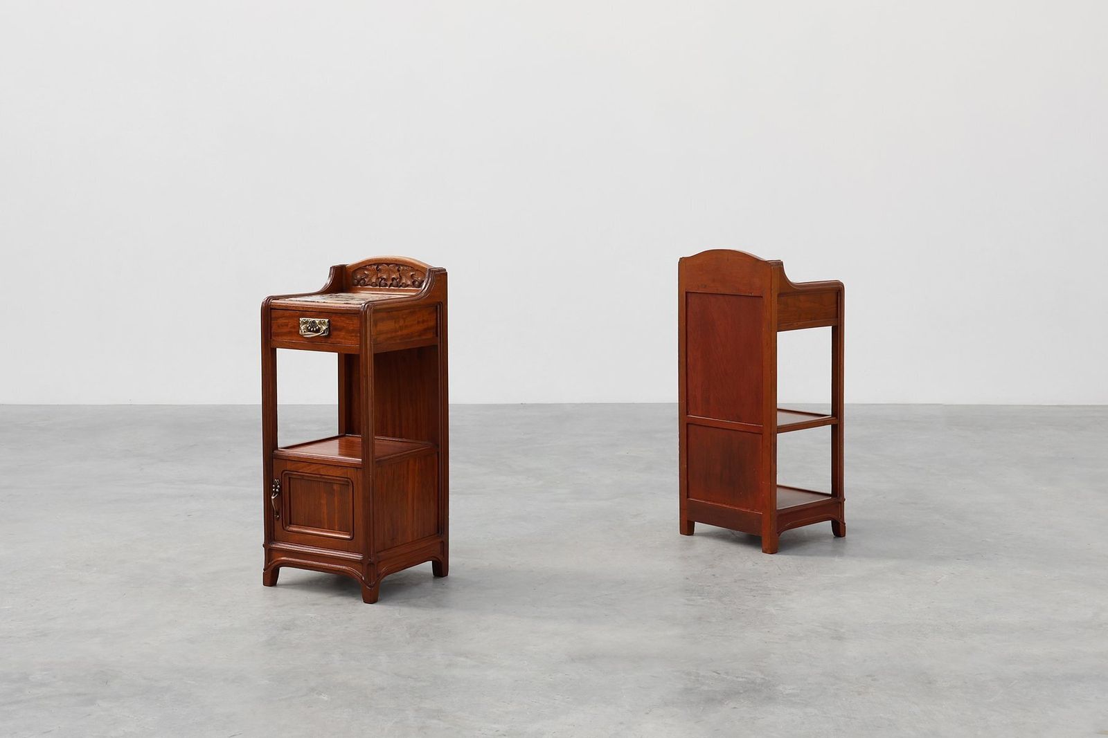 Art Nouveau Nightstands With Marble Top Attributed To Paul Alexandre Dumas, France, 1910s, Set Of 2 photo vintage
