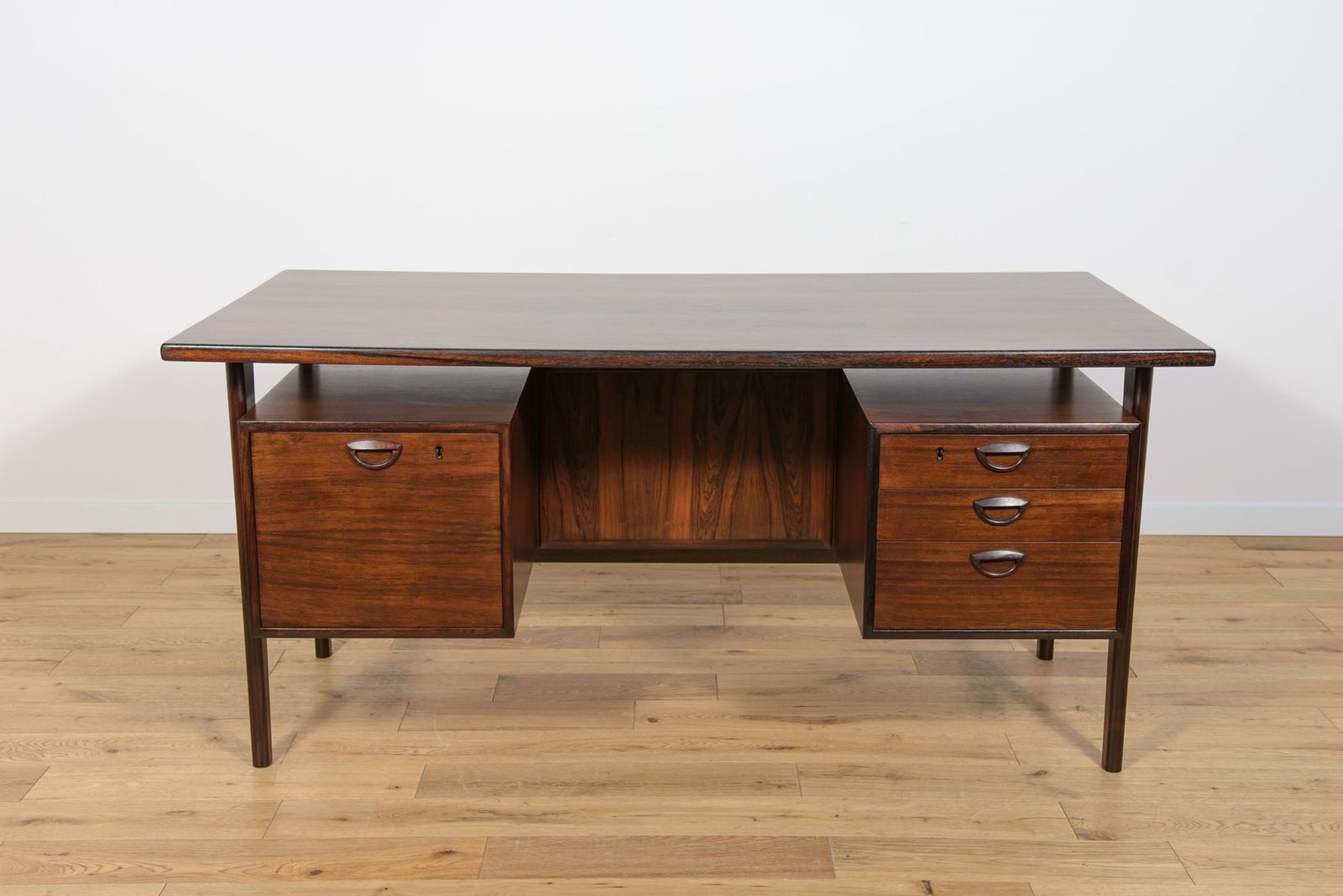 Mid Century Freestanding Rosewood Desk By Kai Kristiansen For Feldballes Møbelfabrik, 1960s photo furniture