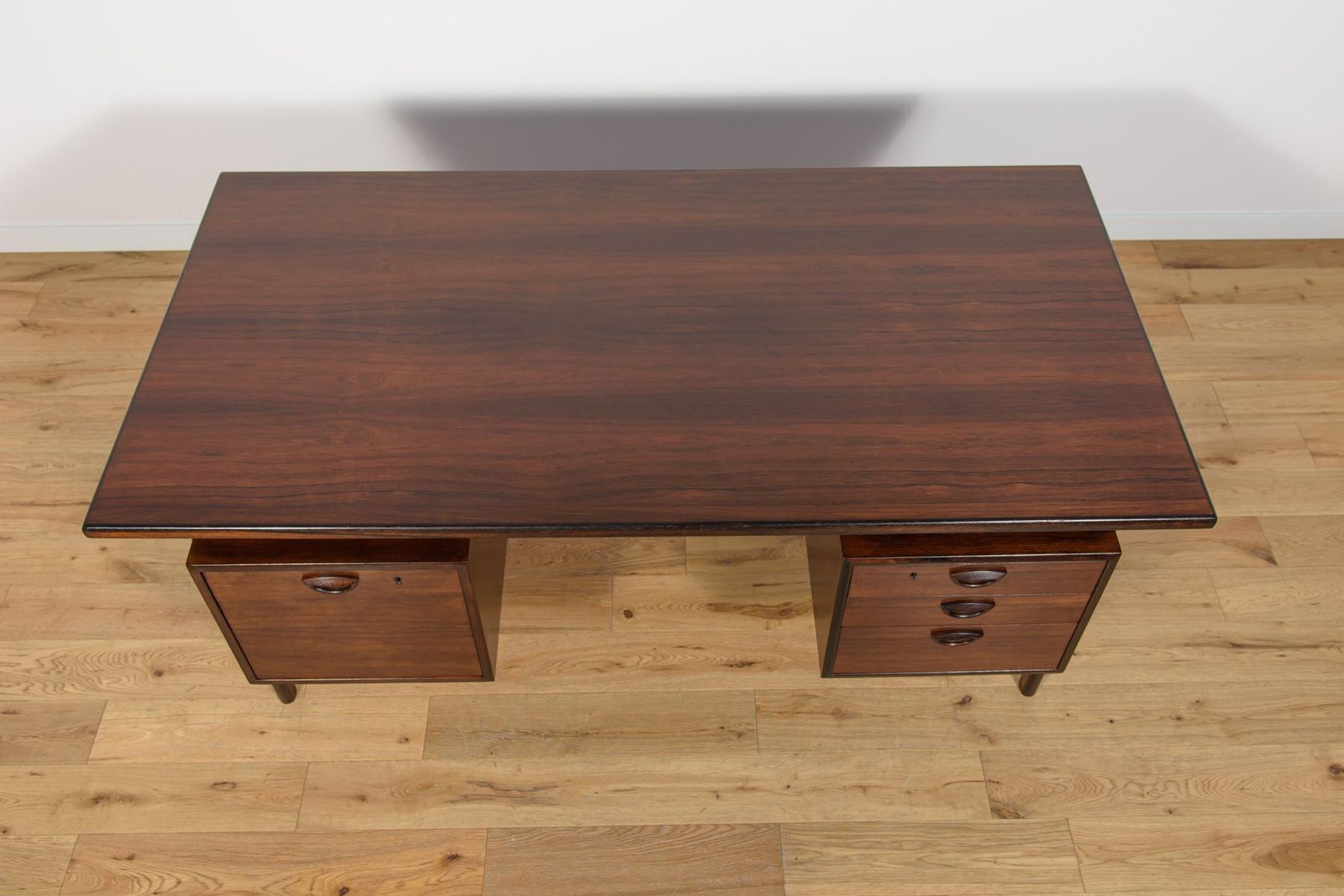 Mid Century Freestanding Rosewood Desk By Kai Kristiansen For Feldballes Møbelfabrik, 1960s photo buy