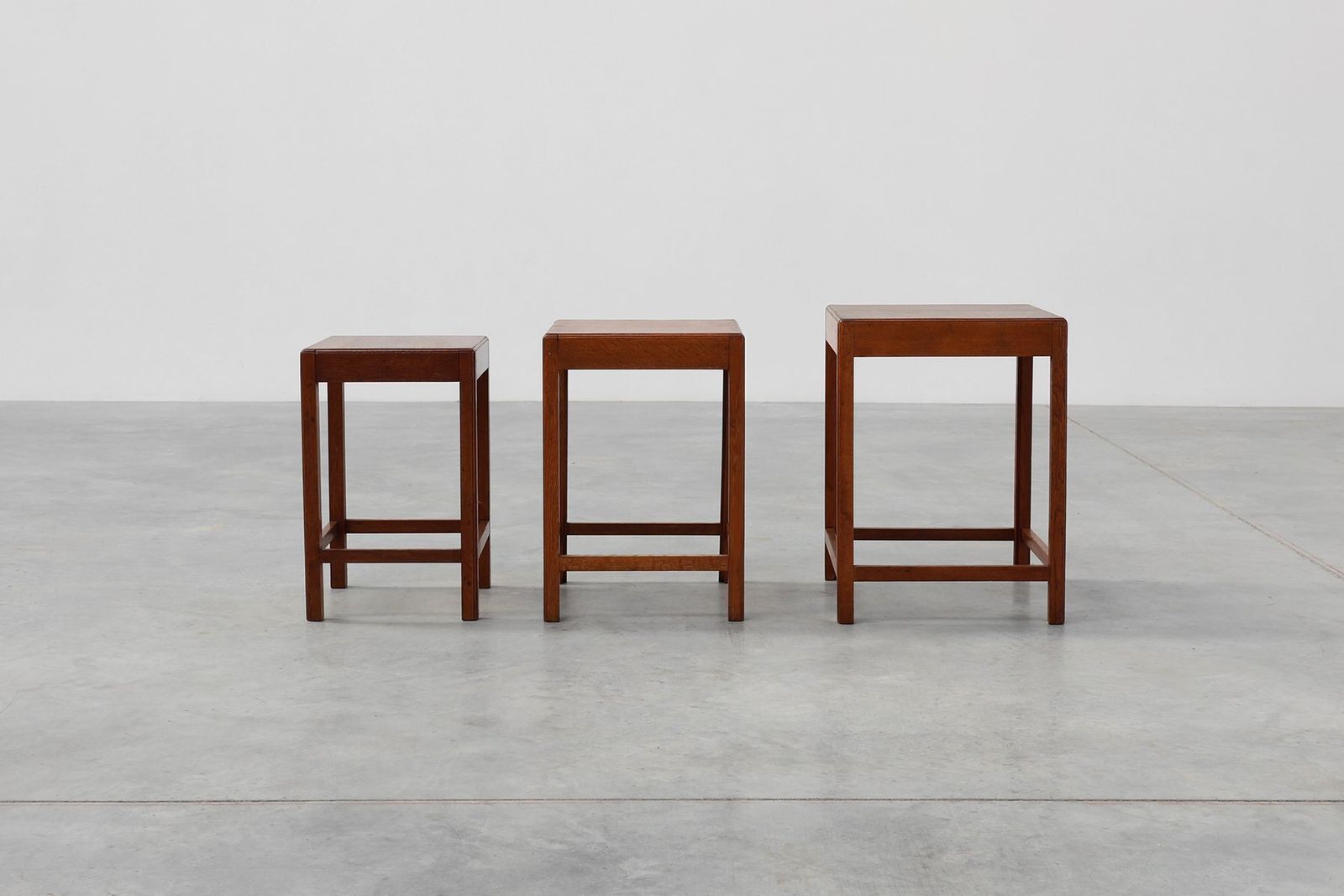 photo buy Art Deco Oak Stacking Tables, France, 1920s, Set Of 3