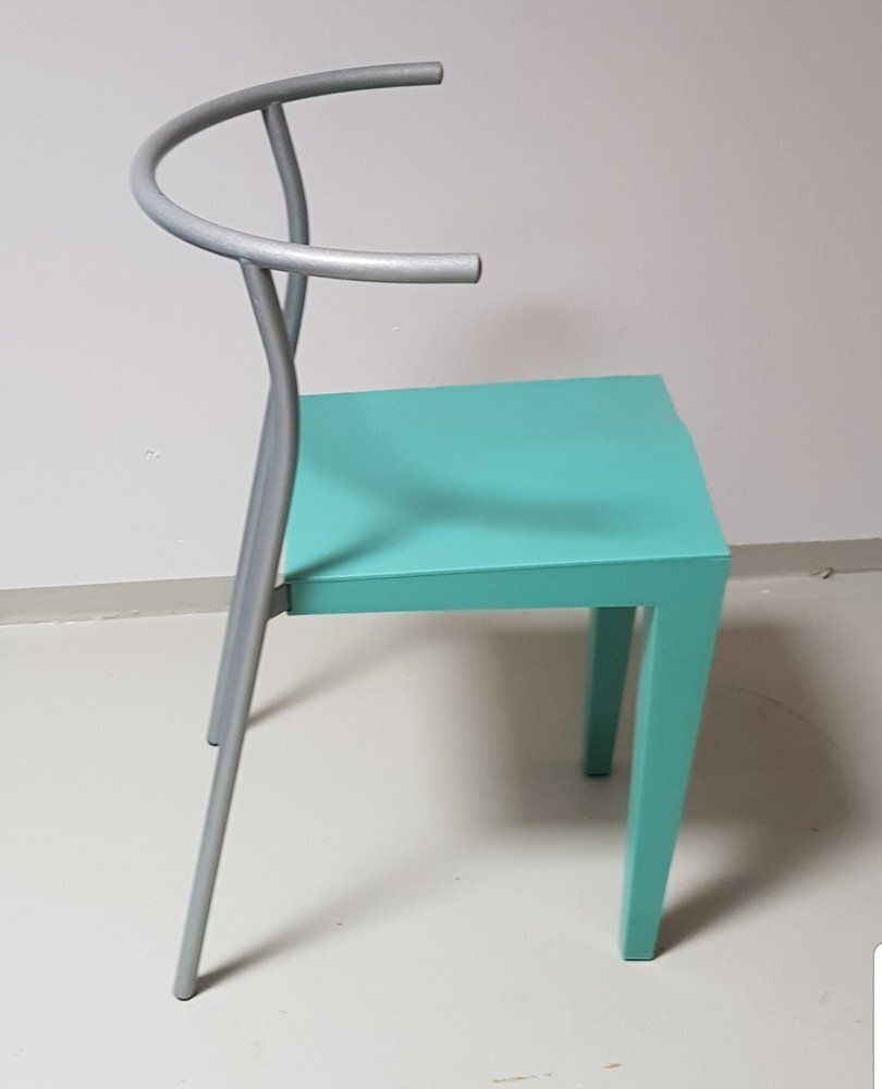 Turquoise DR. Glob Chair By Philippe Starck For Kartell, 1988, Set Of 2 photo for sale