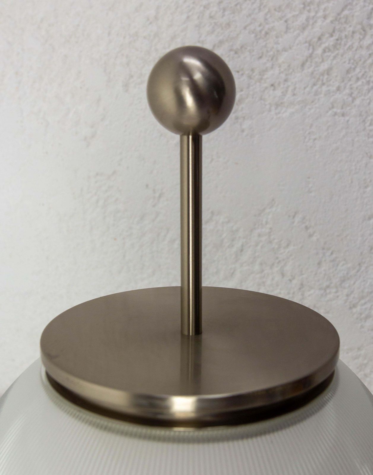 French Marble Chrome & Glass Table Alfa Lamp Sergio Mazza For Artemide C 1960 photo vintage