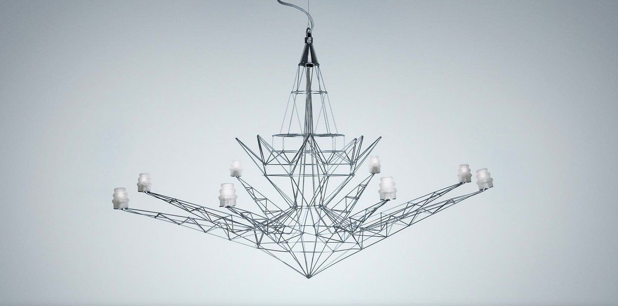 Lightweight Vintage Chandelier By Tom Dixon 1995 For Foscarini, Italy