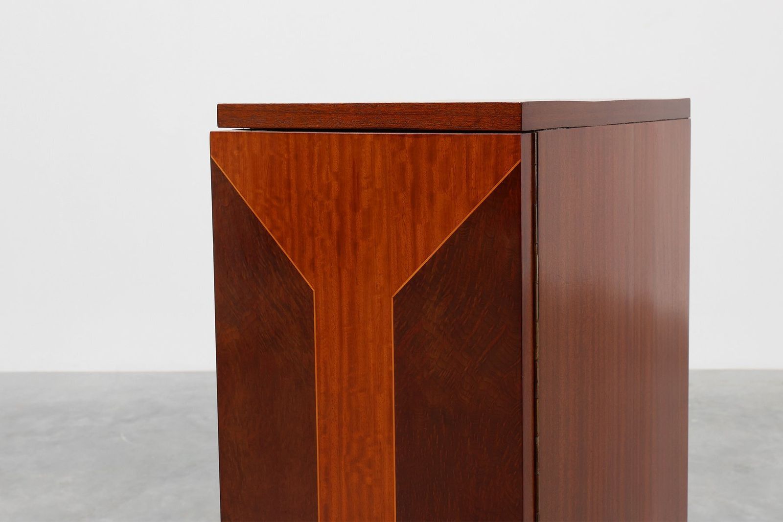 Art Deco Cabinet With Veneer Wood Inlay, France, 1920s photo for sale