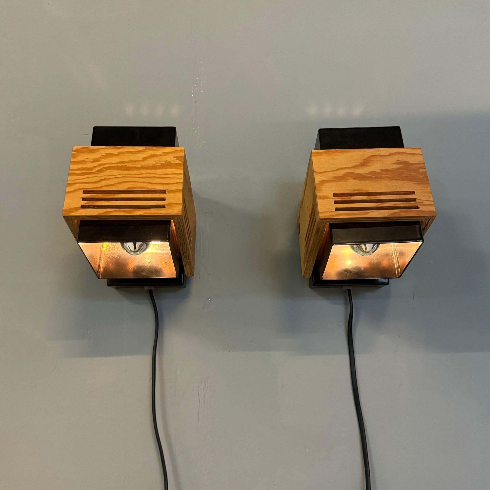 Cubism Wall Lamps By Claus Bolby For Cebo Industri 70's photo buy