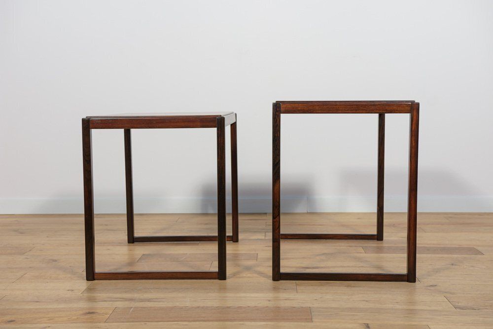 Mid Century Rosewood Nesting Tables, Sweden, 1960s, Set Of 2 photo 937.0