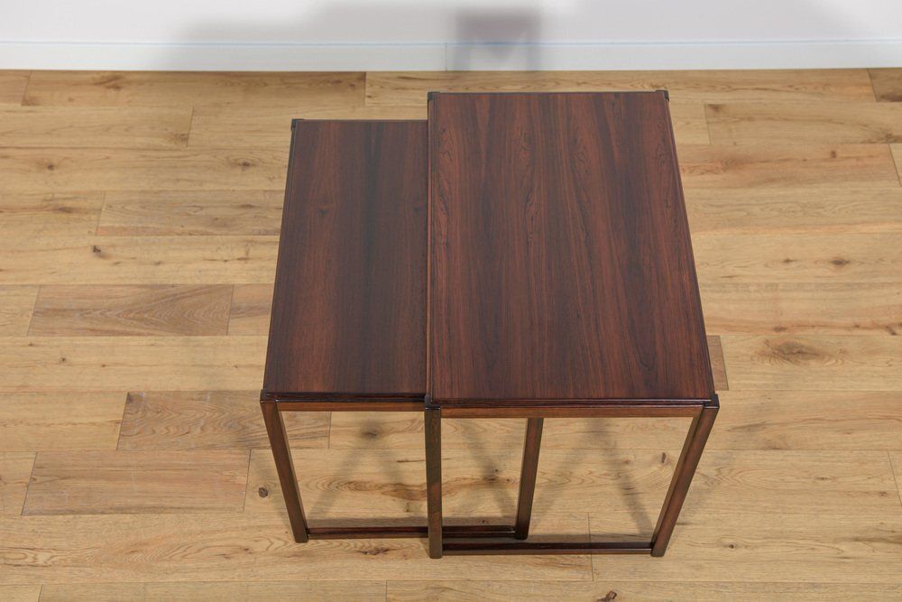 Mid Century Rosewood Nesting Tables, Sweden, 1960s, Set Of 2 photo vinterior