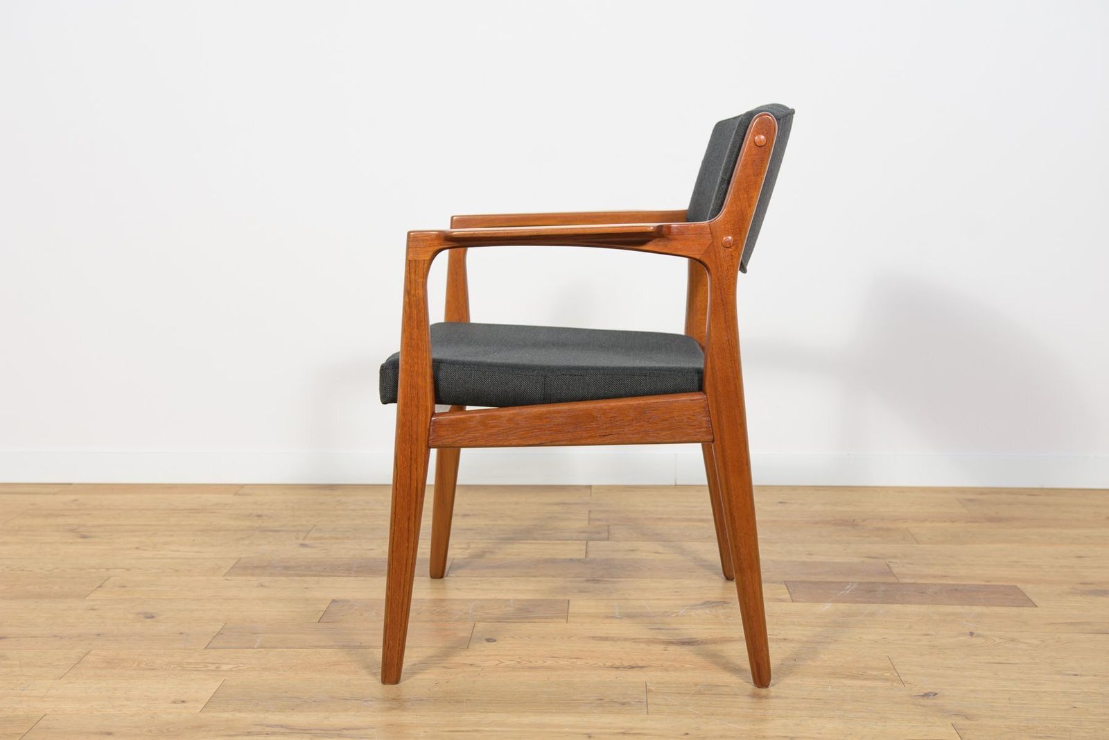 Mid Century Teak & Leather Armchair By Erik Buck For ørum Møbelfabrik, Denmark, 1960s photo buy